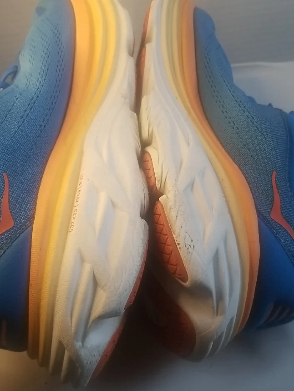 Hoka Bondi 8 men's ’s Running Shoes — Blue with Orange Accents